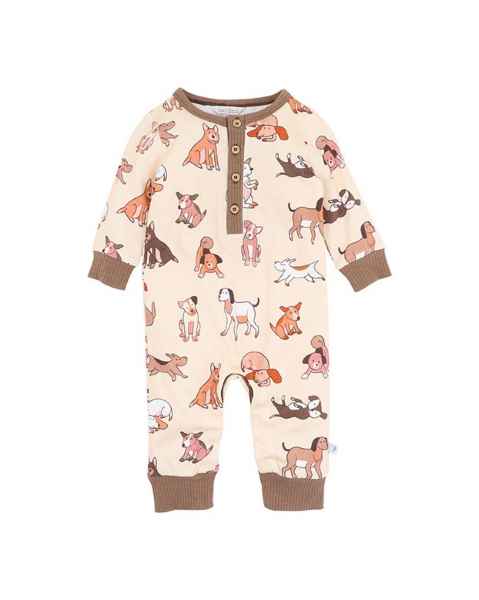 COOL DOGS LS HENLEY ROMPER