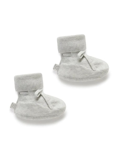 Knitted Bootie - Pale Grey